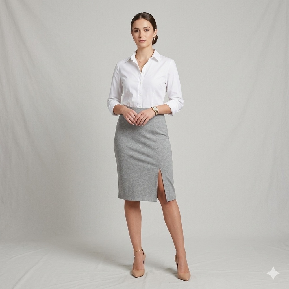 Urban Coco gray pencil skirt side slit size L